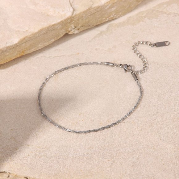 Fashion noble gold/silver sparkling design simple style versatile anklet - Picture 1 of 6
